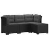 vidaXL Sofa de Grădină 4-Locuri cu Perne Aspect Ratan PP Antracit