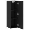 vidaXL Dulap pentru TV pe Perete Stejar Negru 30,5 x 30 x 90 cm