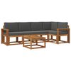vidaXL Set de canapele de exterior 6 buc. Natural și Antracit