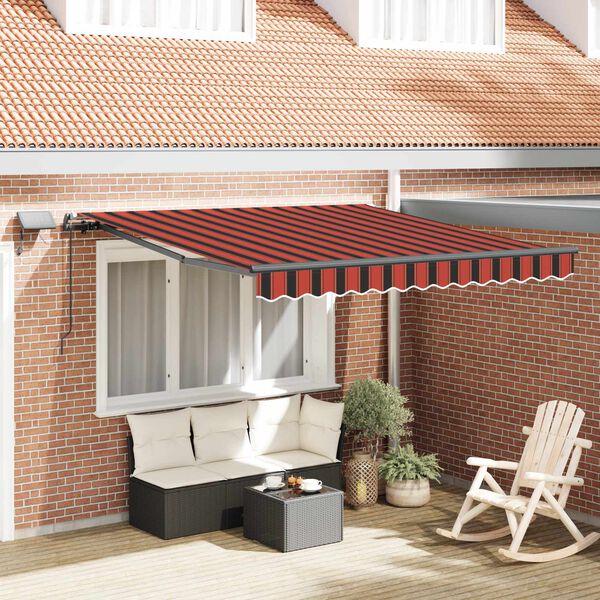 vidaXL Cortina Retractabilă portocaliu și maro 300 x 250 cm țesătură