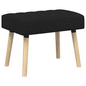 vidaXL Bancă cu tapițare canelată Negru 60 x 40 x 45 cm Țesătură