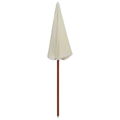 vidaXL Umbrelă de soare cu stâlp din oțel, nisipiu, 180 cm