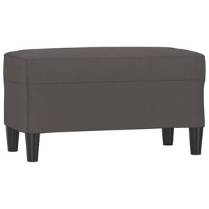 vidaXL Bancă, gri, 70x35x41 cm, piele ecologică