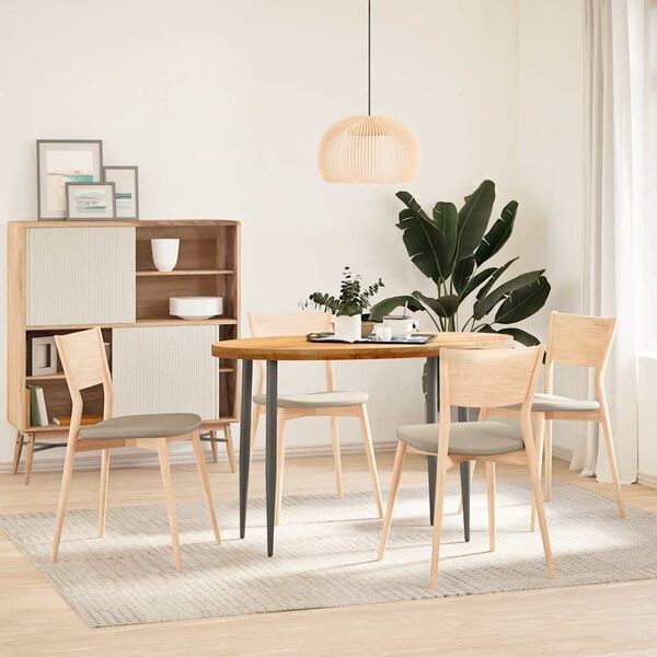 vidaXL Blat de masă maro deschis 120x60x4 cm lemn masiv de stejar oval