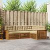 vidaXL Set de canapele de exterior cu pernă 4 pcs Natural și Bej
