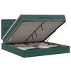 vidaXL Pat ottoman cu saltea Verde &icirc;nchis 160 x 200 cm Catifea
