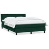 vidaXL Pat box spring cu saltea, verde &icirc;nchis, 160x220 cm, catifea