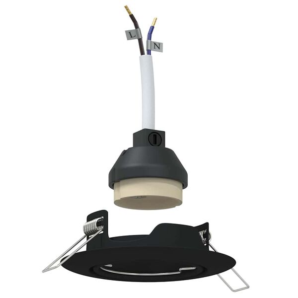 vidaXL Spot 24 pcs Negru 9 x 9 x 2.5 cm Metal