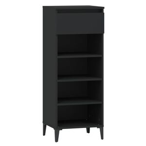 vidaXL Pantofar, negru, 40x36x105 cm, lemn prelucrat