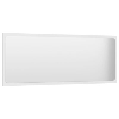 vidaXL Oglindă de baie, alb, 100x1,5x37 cm, PAL