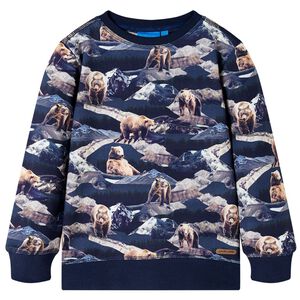 vidaXL Hanorac pentru copii, bleumarin, 116