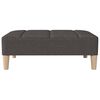 vidaXL Canapea extensibilă 2 locuri, cu taburet, gri &icirc;nchis, textil