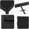vidaXL Set de masă pentru grădină cu pernă 9 pcs Negru poliratan