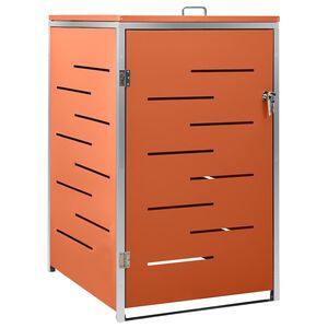 vidaXL Magazie pentru pubelă unică, 69x77,5x115 cm, oțel inoxidabil