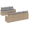 vidaXL Set de canapele pentru grădină 8 buc. Beige și gri deschis