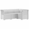 vidaXL Canapea pentru Grădină cu 4 Locuri Aspect Rattan PP Alb