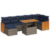 vidaXL Set canapele de grădină cu perne, 8 piese, maro, poliratan