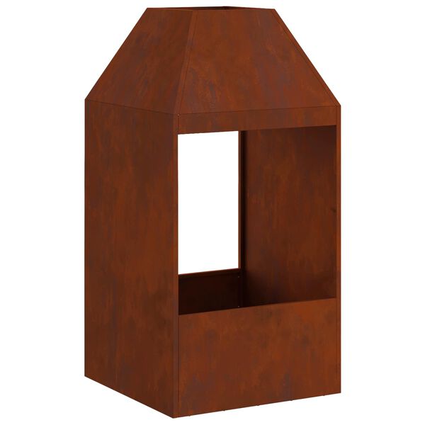 vidaXL Cuptor de foc Maro 50 x 50 x 100 cm