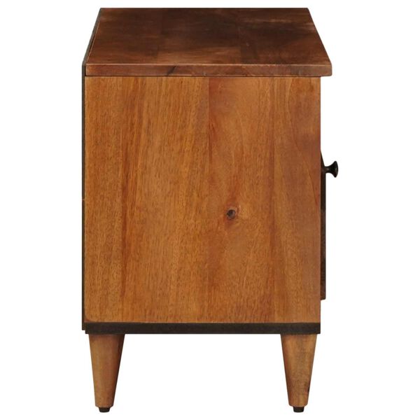 vidaXL Cabinet TV cu raft castan 100 x 33 x 46 cm Lemn de mango solid