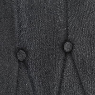 vidaXL Scaun cu spătar și taburet, negru vintage, pânză