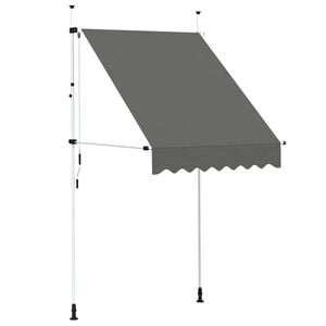 vidaXL Copertină retractabilă manual, antracit, 150 cm