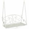 vidaXL Bancă swinging Oțel 110 x 52,5 x 47 cm Alb Antic