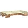 vidaXL Seturi de canapele 6 buc. Natural și Crem Lemn Solid de Acacia