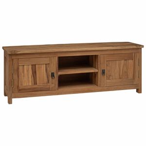 vidaXL Comodă TV 110 x 30 x 40 cm natural Lemn solid de tec