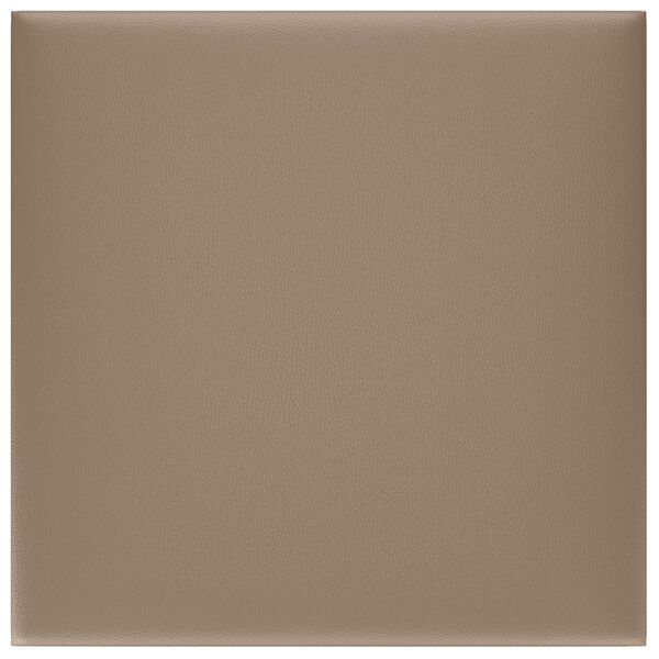 vidaXL Panouri de perete 12 buc. cappuccino 30x30 cm piele eco 1,08 m&sup2;