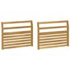 vidaXL Modul cotiere 2 pcs Alb 78,5 x 8,5 x 60 cm Lemn Solid de Acacia
