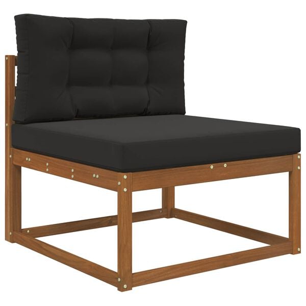 vidaXL Perna pentru canapea de exterior 2 pcs Negru Poliester