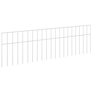 vidaXL Panou de gard de grădină 24 buc. 100 x 30 cm Oțel Galvanizat