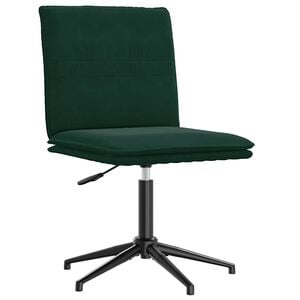 vidaXL Scaun de bucătărie, verde &icirc;nchis, catifea
