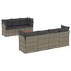 vidaXL Set canapele de grădină cu perne, 8 piese, gri, poliratan