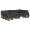 vidaXL Set de canapele pentru grădină 10 pcs Gri și gri &icirc;nchis