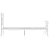vidaXL Cadru de pat metalic cu tăblie de cap/picioare, alb, 80x200 cm