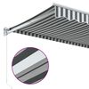 vidaXL Copertină retractabilă antracit/alb, 3x2,5 m, textil/aluminiu
