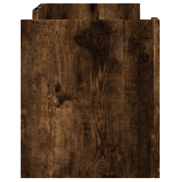 vidaXL Comodă TV, stejar fumuriu, 80x35x40 cm, lemn prelucrat