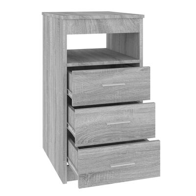 vidaXL Dulap cu sertar, sonoma gri, 40x50x76 cm, lemn prelucrat