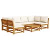 vidaXL Set mobilier grădină cu perne, 7 piese, lemn masiv acacia