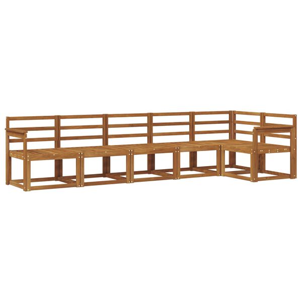 vidaXL Set de canapele de exterior 6 pcs natural Lemn Solid de Acacia