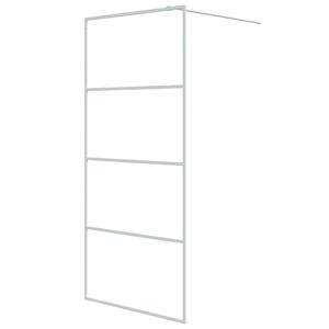 vidaXL Paravan duș walk-in, alb, 90x195 cm, sticlă ESG transparentă