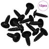 vidaXL Cuie Auto-filetante 12 pcs Negru 3,5 x 12 mm Fier
