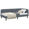 vidaXL Cadru de pat colțar cu headboard Gri &icirc;nchis 90 x 200 cm Catifea