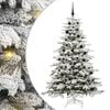 vidaXL Brad de Crăciun artificial cu ramuri articulare Alb 210 cm