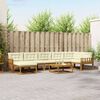 vidaXL Set de canapele de exterior cu pernă 8 pcs Natural și Crem