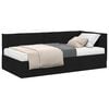 vidaXL Cadru de pat colțar cu saltea cu headboard 2 pcs Verde Catifea