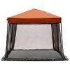 vidaXL Set Cort pentru Camping cu acoperiș 2 pcs Gri și Portocalie