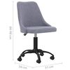 vidaXL Scaune de bucătărie pivotante, 6 buc., gri deschis, textil