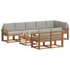 vidaXL Set de canapele de exterior 9 pcs Gri natural și deschis